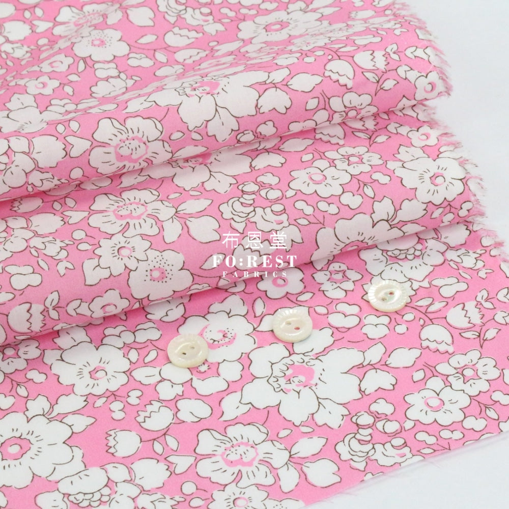 Liberty Of London (Cotton Tana Lawn Fabric) - Betsy Boo Pink Cotton