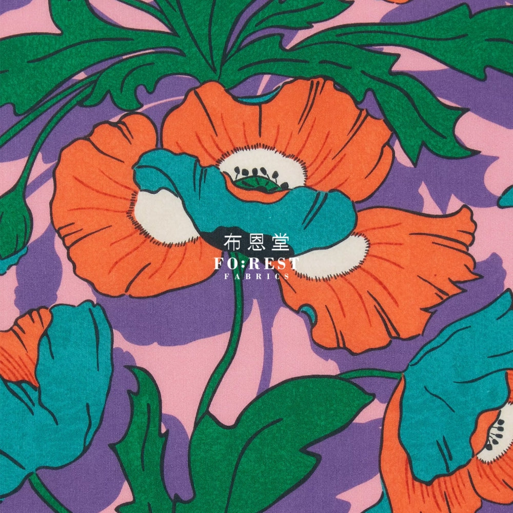 Liberty Of London (Cotton Tana Lawn Fabric) - Butterfield Poppy Cotton