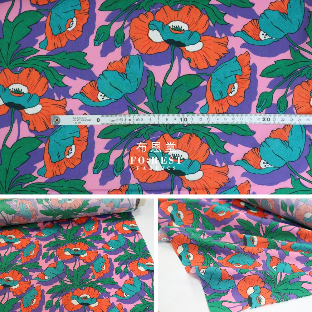 Liberty Of London (Cotton Tana Lawn Fabric) - Butterfield Poppy Cotton