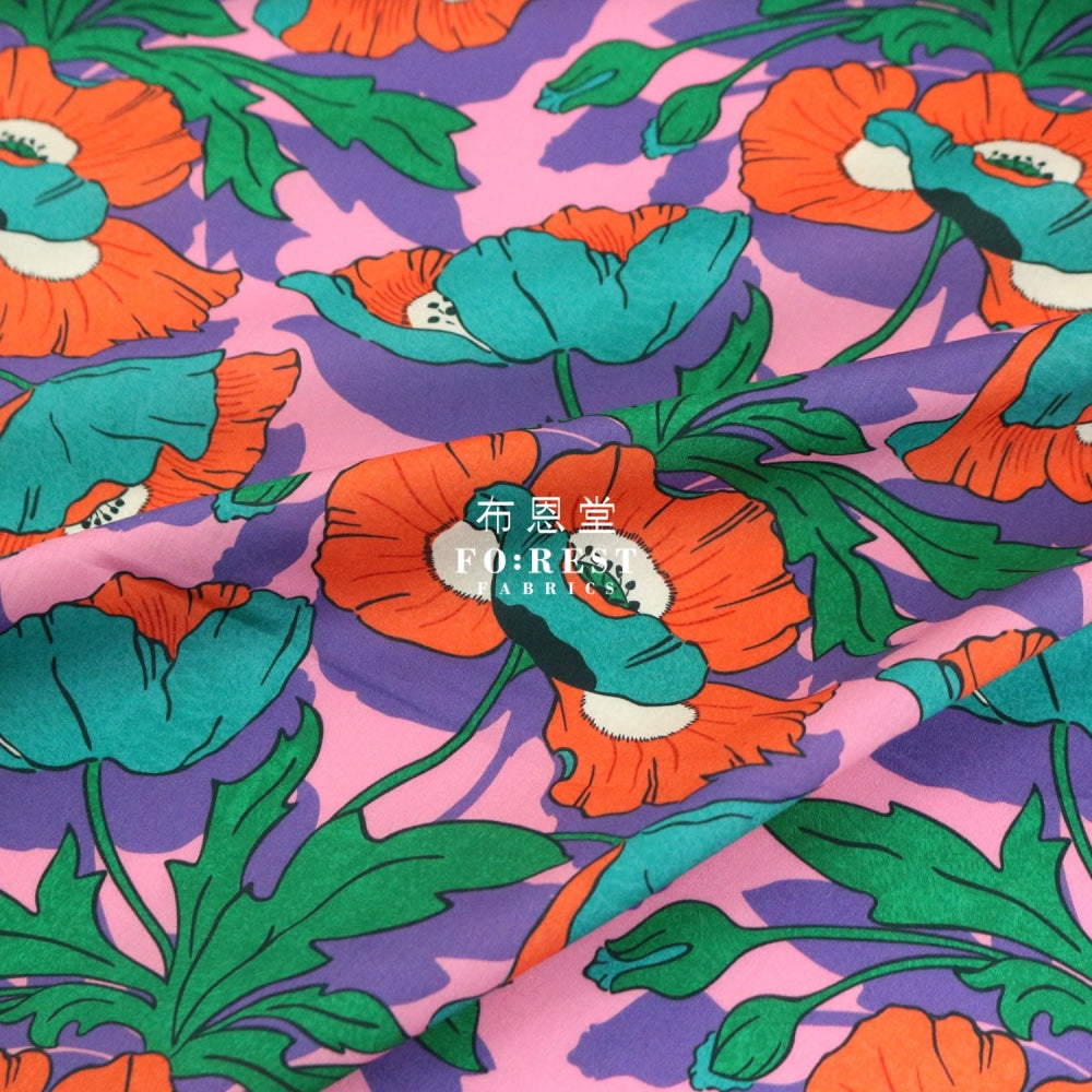 Liberty Of London (Cotton Tana Lawn Fabric) - Butterfield Poppy Cotton