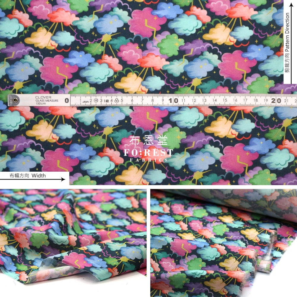 Liberty Of London (Cotton Tana Lawn Fabric) - Cloud Nine Navy Cotton