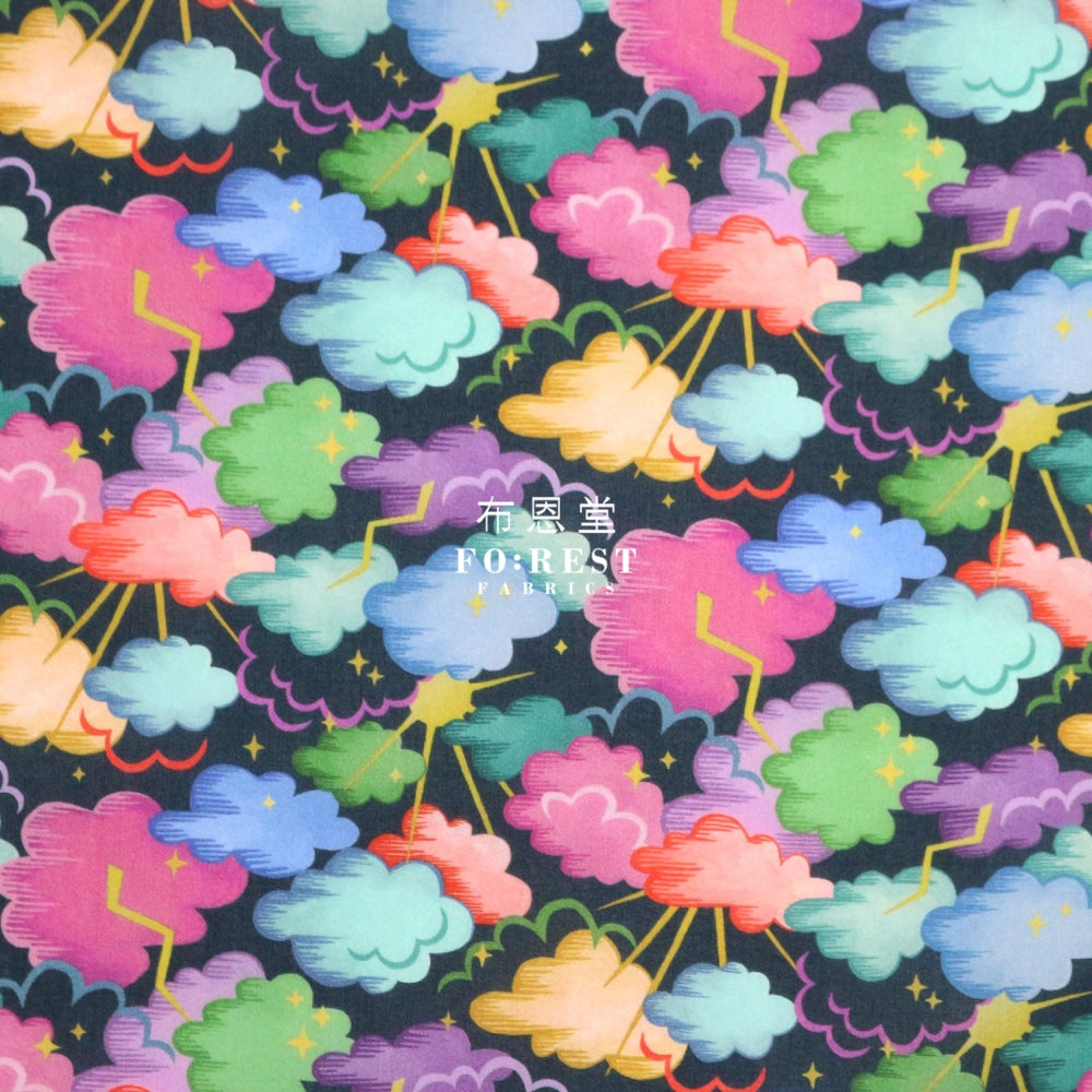 Liberty Of London (Cotton Tana Lawn Fabric) - Cloud Nine Navy Cotton