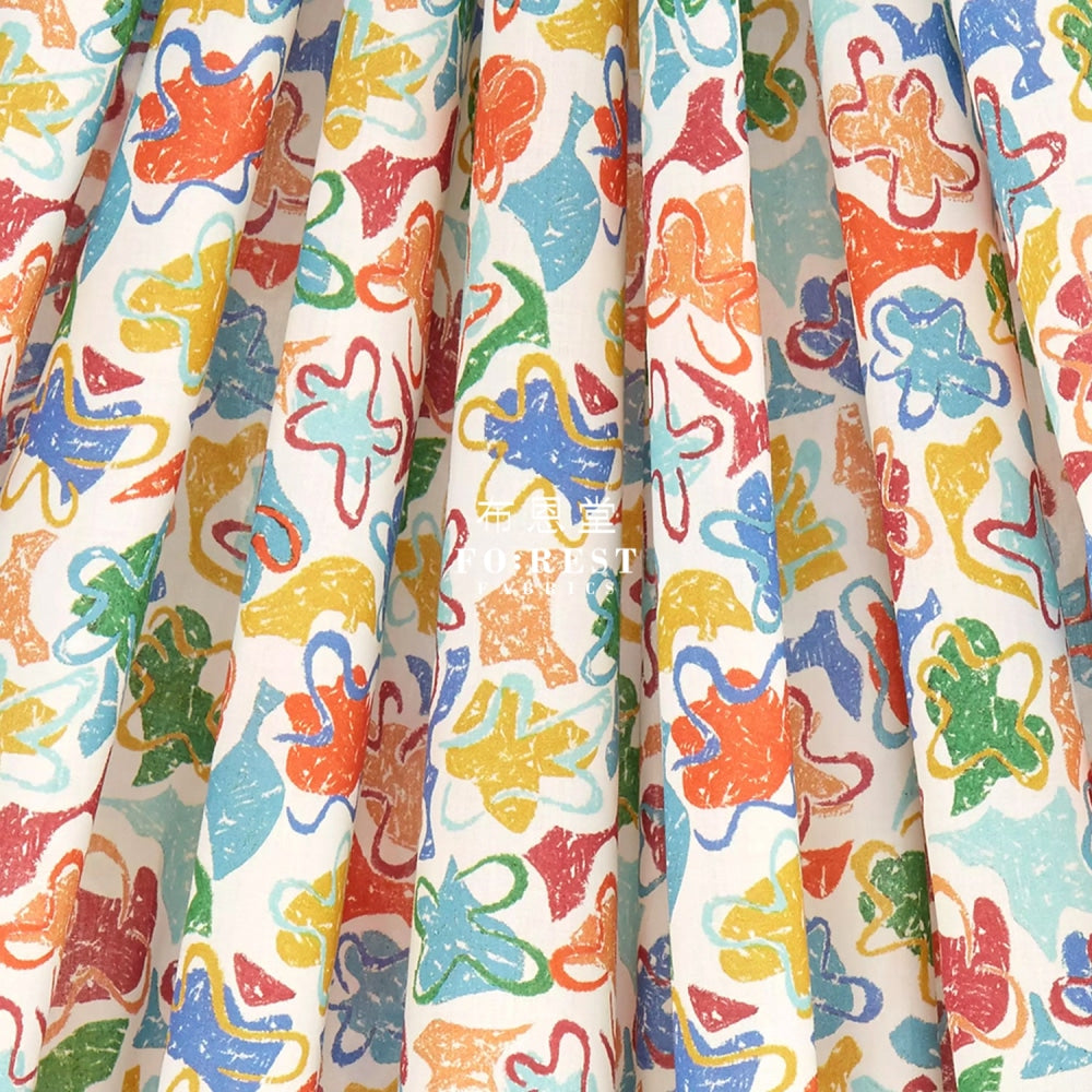 Liberty Of London (Cotton Tana Lawn Fabric) - Crayon Fiesta Cotton