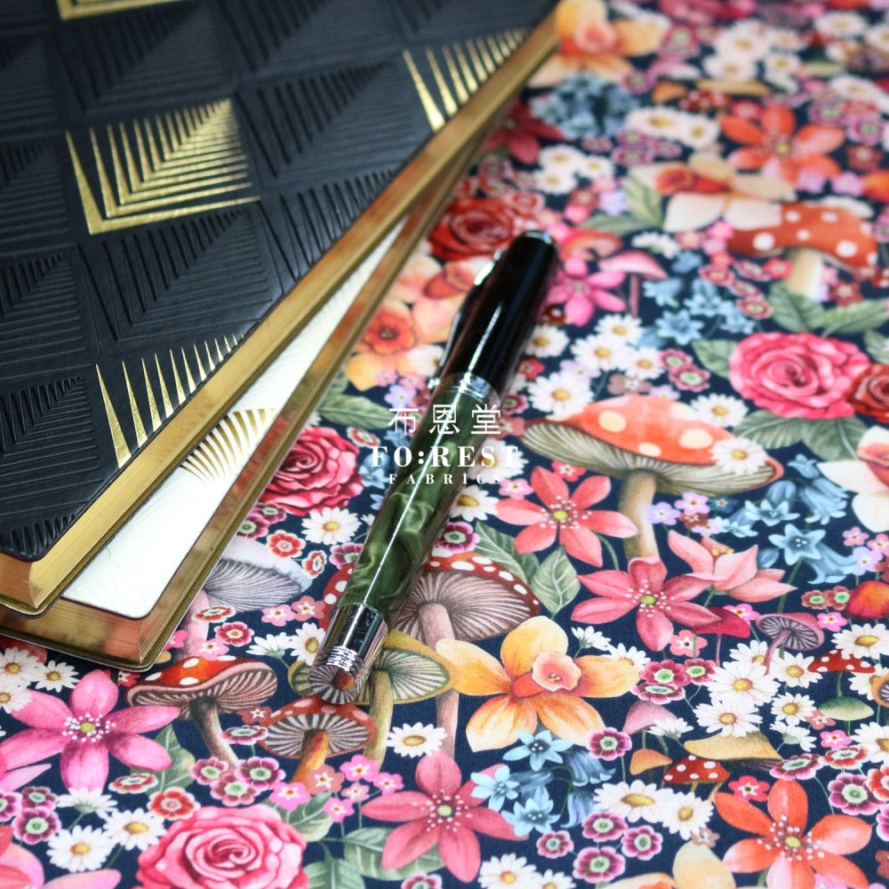 Liberty Of London (Cotton Tana Lawn Fabric) - Curious Land Navy Cotton