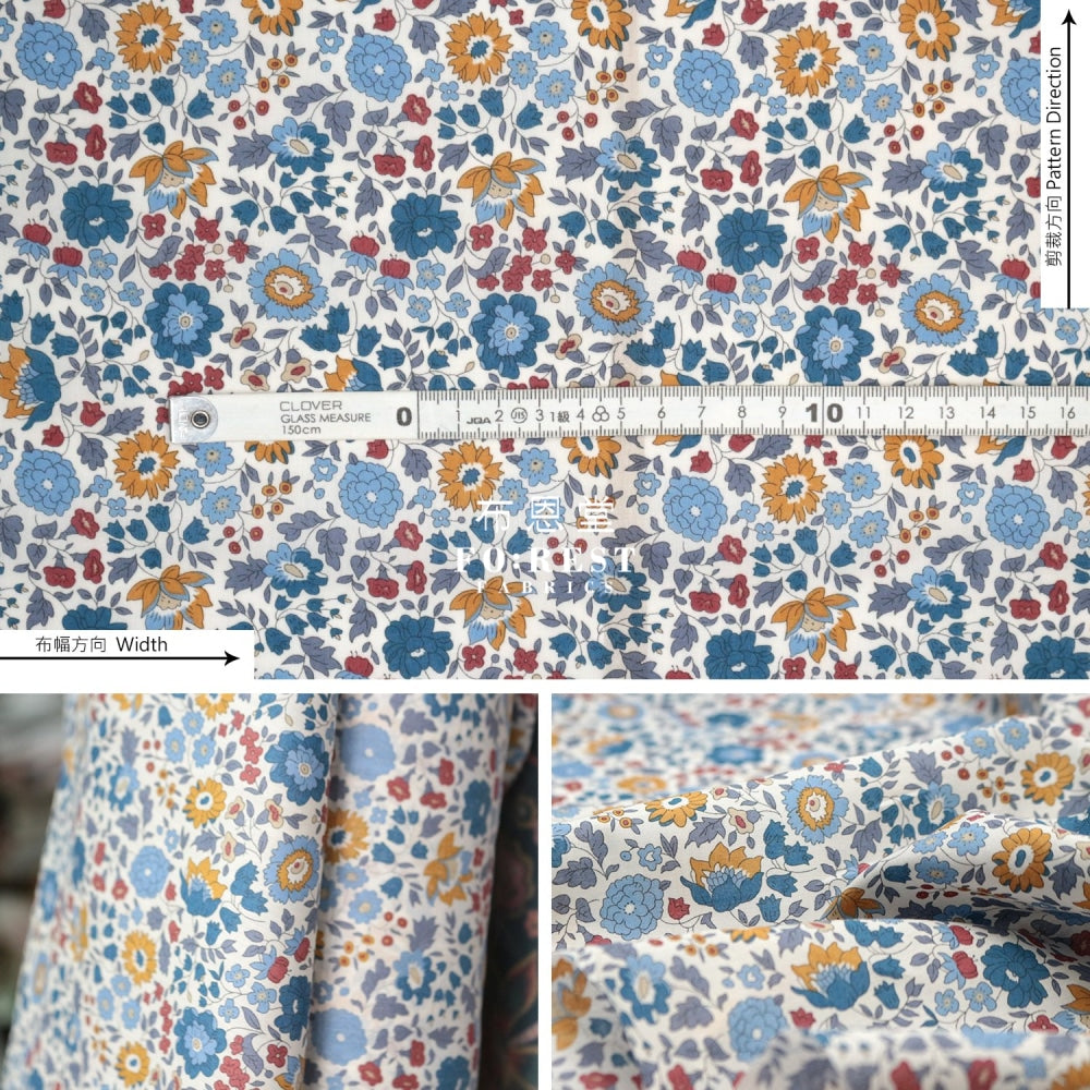 Liberty Of London (Cotton Tana Lawn Fabric) - Danjo 40Th Cotton
