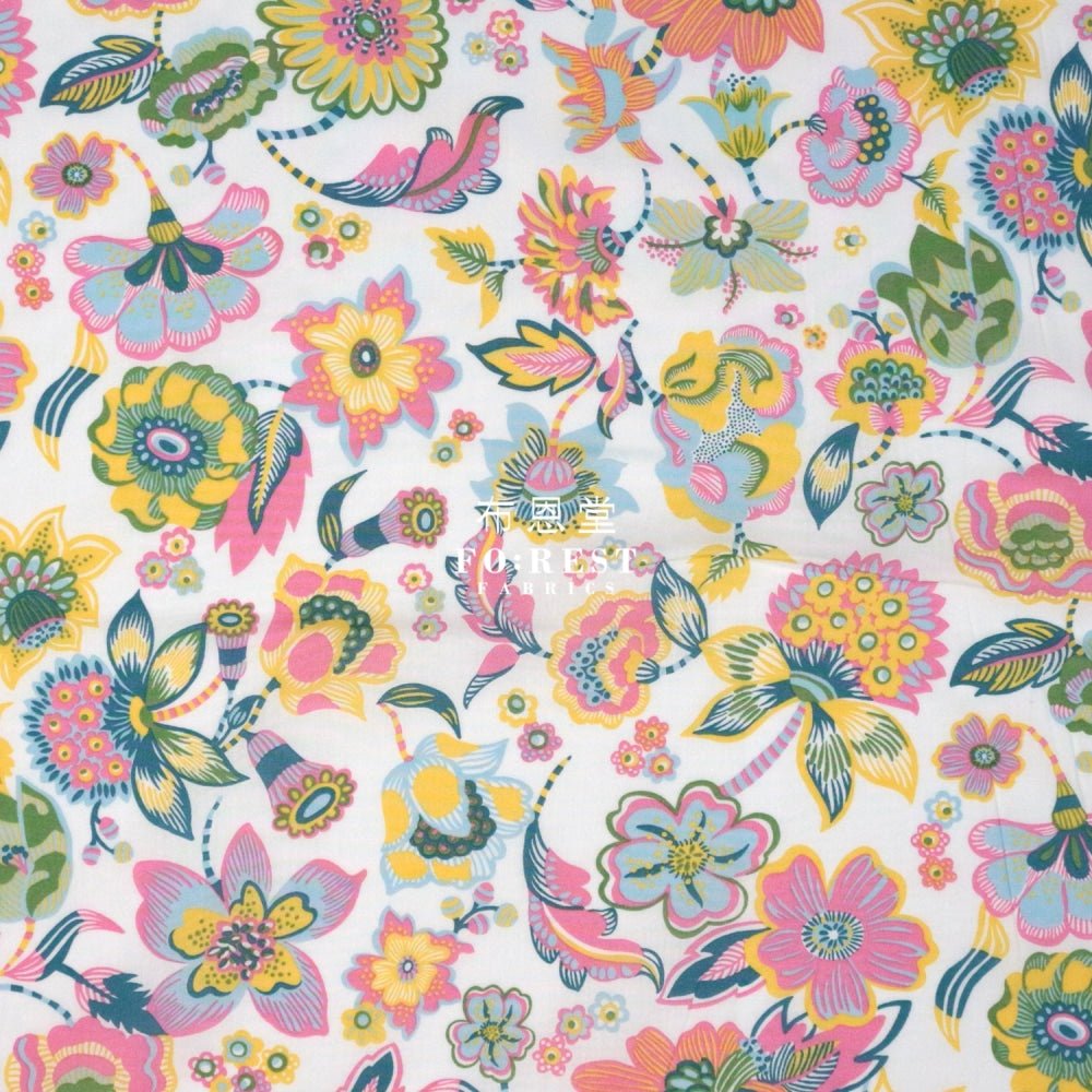 Liberty of London (Cotton Tana Lawn Fabric) - Delft Dream - FO:REST Fabric 布恩堂Liberty fabrictana lawnjapanese fabricykk zipper
