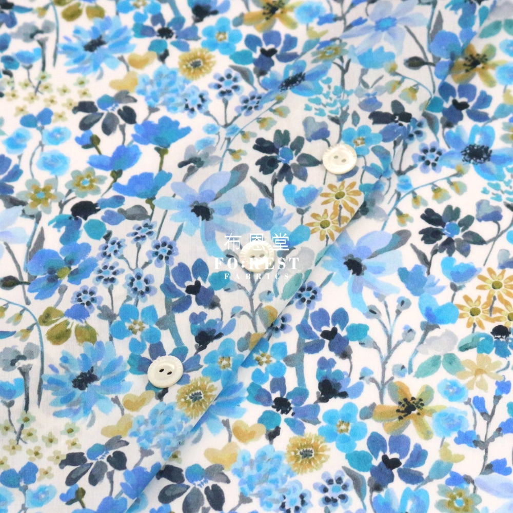 Liberty Of London (Cotton Tana Lawn Fabric) - Dreams Summer Blue Cotton
