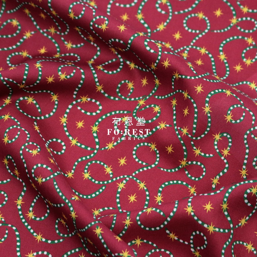 Liberty Of London (Cotton Tana Lawn Fabric) - Festive Sparkle Wine Cotton