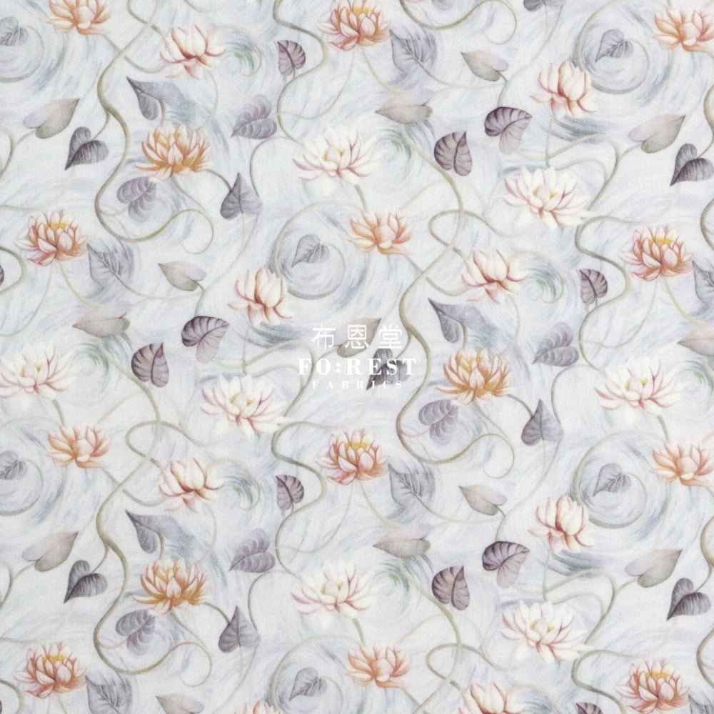 Liberty of London (Cotton Tana Lawn Fabric) - Float Away Gray - FO:REST Fabric 布恩堂Liberty fabrictana lawnjapanese fabricykk zipper