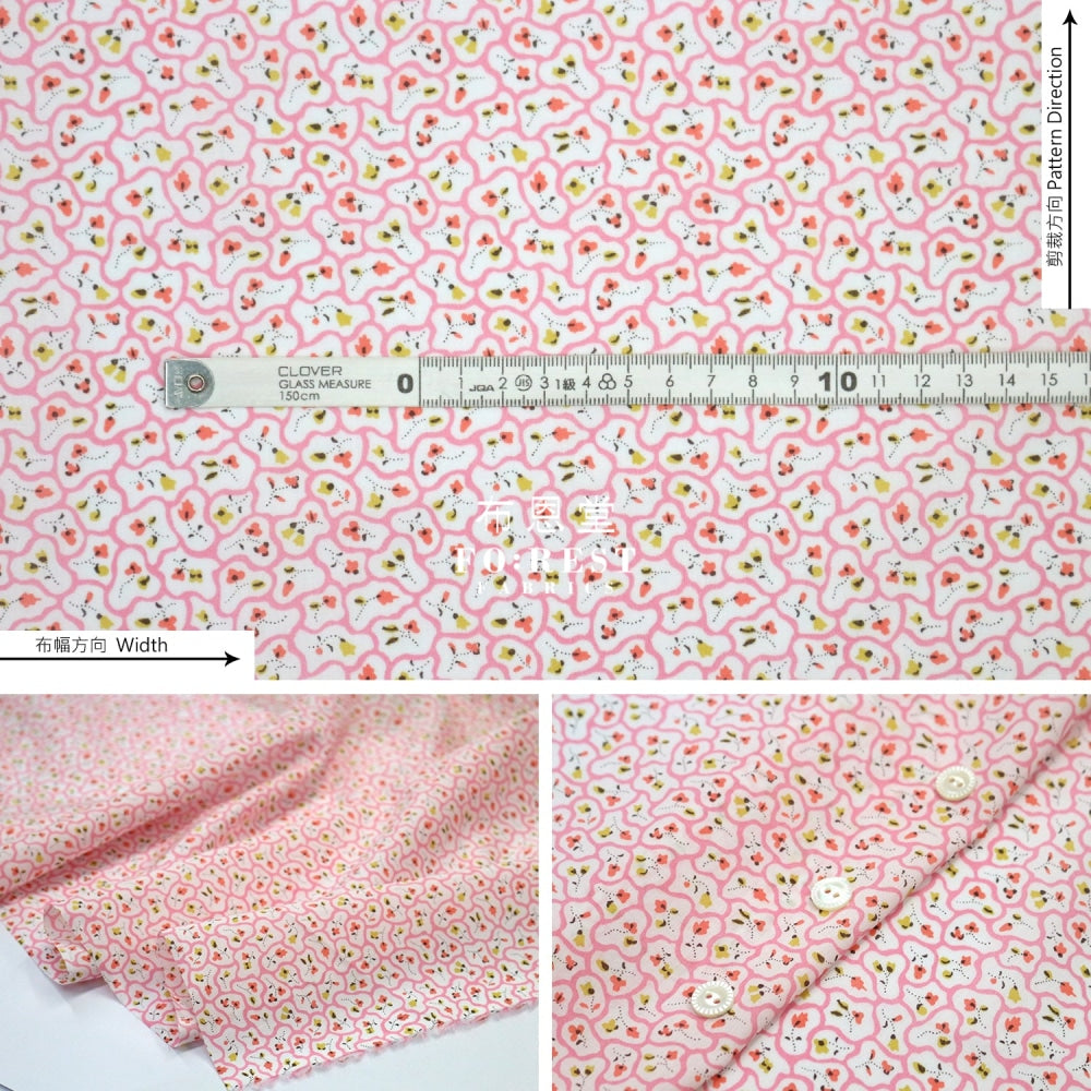 Liberty Of London (Cotton Tana Lawn Fabric) - Floral Paving Cotton