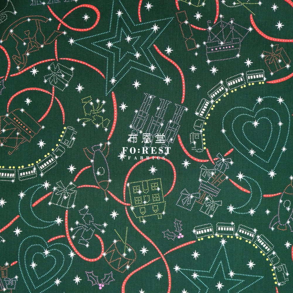 Liberty Of London (Cotton Tana Lawn Fabric) - Gift Express Green Cotton