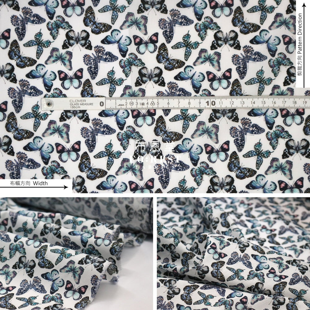 Liberty Of London (Cotton Tana Lawn Fabric) - Julie Butterfly Cotton