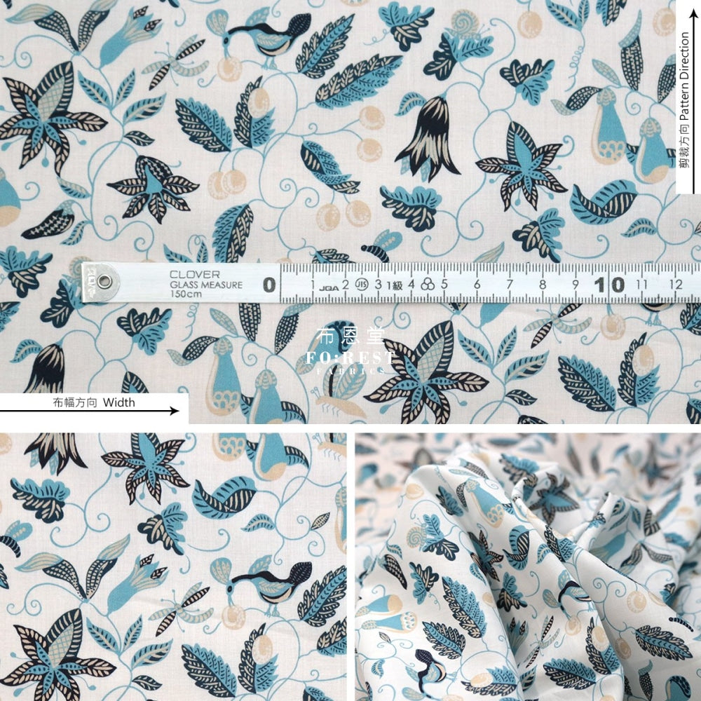 Liberty Of London (Cotton Tana Lawn Fabric) - Jungle Bug White Cotton