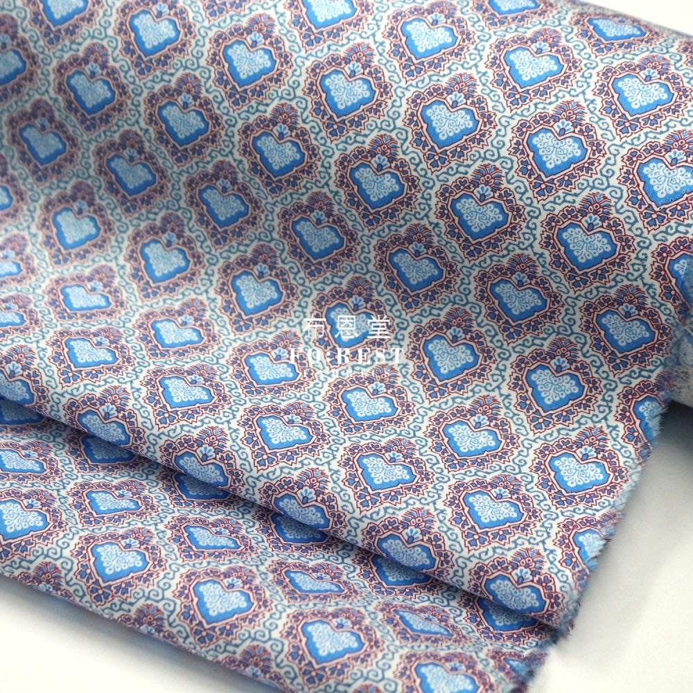 Liberty Of London (Cotton Tana Lawn Fabric) - King Hearts Blue Cotton