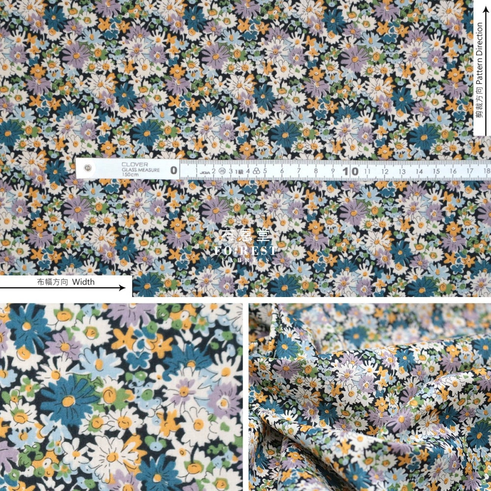 Liberty Of London (Cotton Tana Lawn Fabric) - Libby Blue Cotton