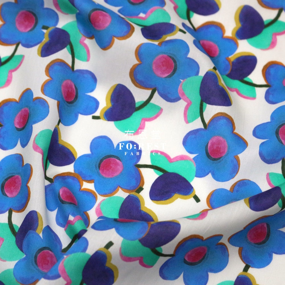 Liberty Of London (Cotton Tana Lawn Fabric) - Love Pop Blue Cotton