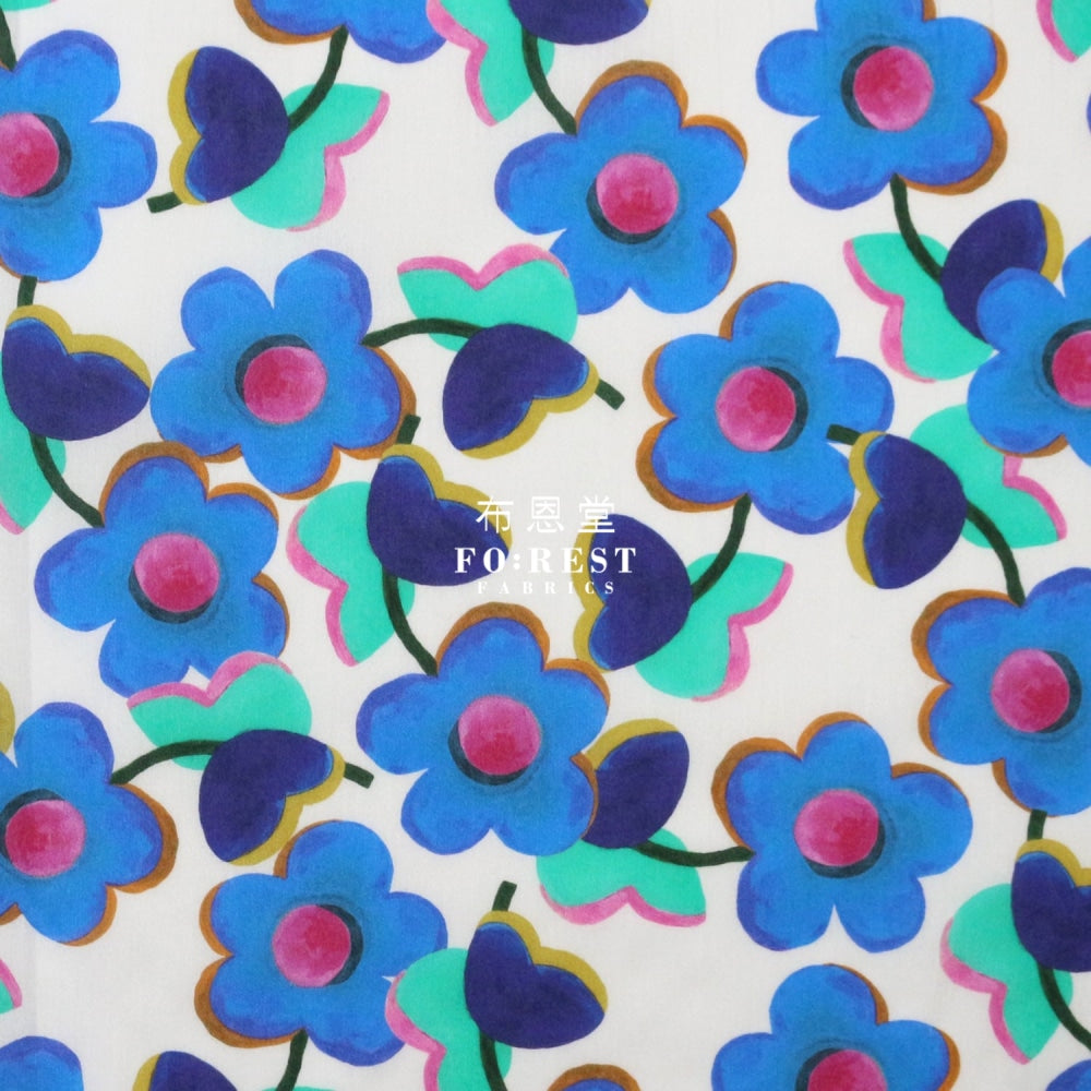 Liberty Of London (Cotton Tana Lawn Fabric) - Love Pop Blue Cotton