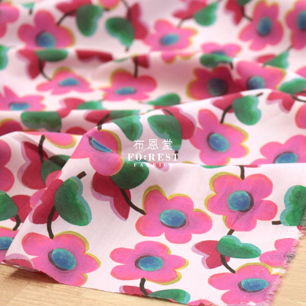 Liberty Of London (Cotton Tana Lawn Fabric) - Love Pop Pink Cotton