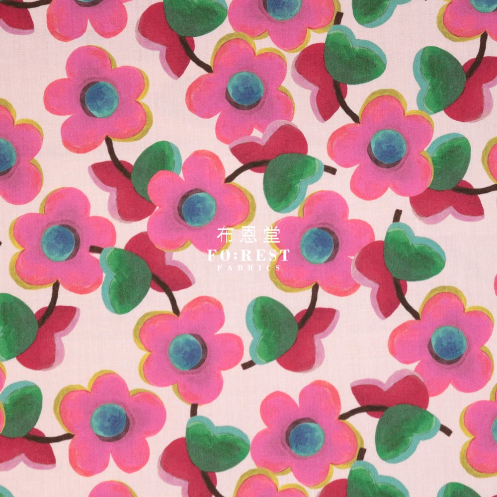 Liberty Of London (Cotton Tana Lawn Fabric) - Love Pop Pink Cotton