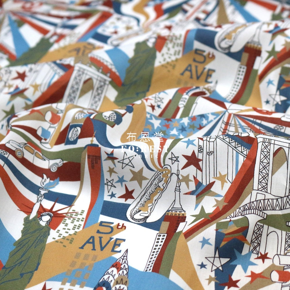 Liberty Of London (Cotton Tana Lawn Fabric) - Manhattan Brown Cotton