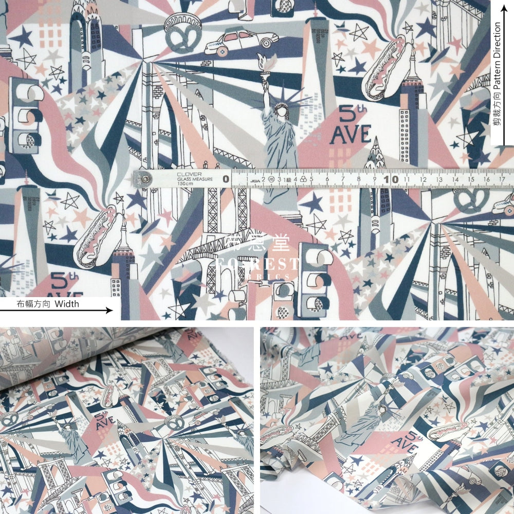 Liberty Of London (Cotton Tana Lawn Fabric) - Manhattan Light Cotton