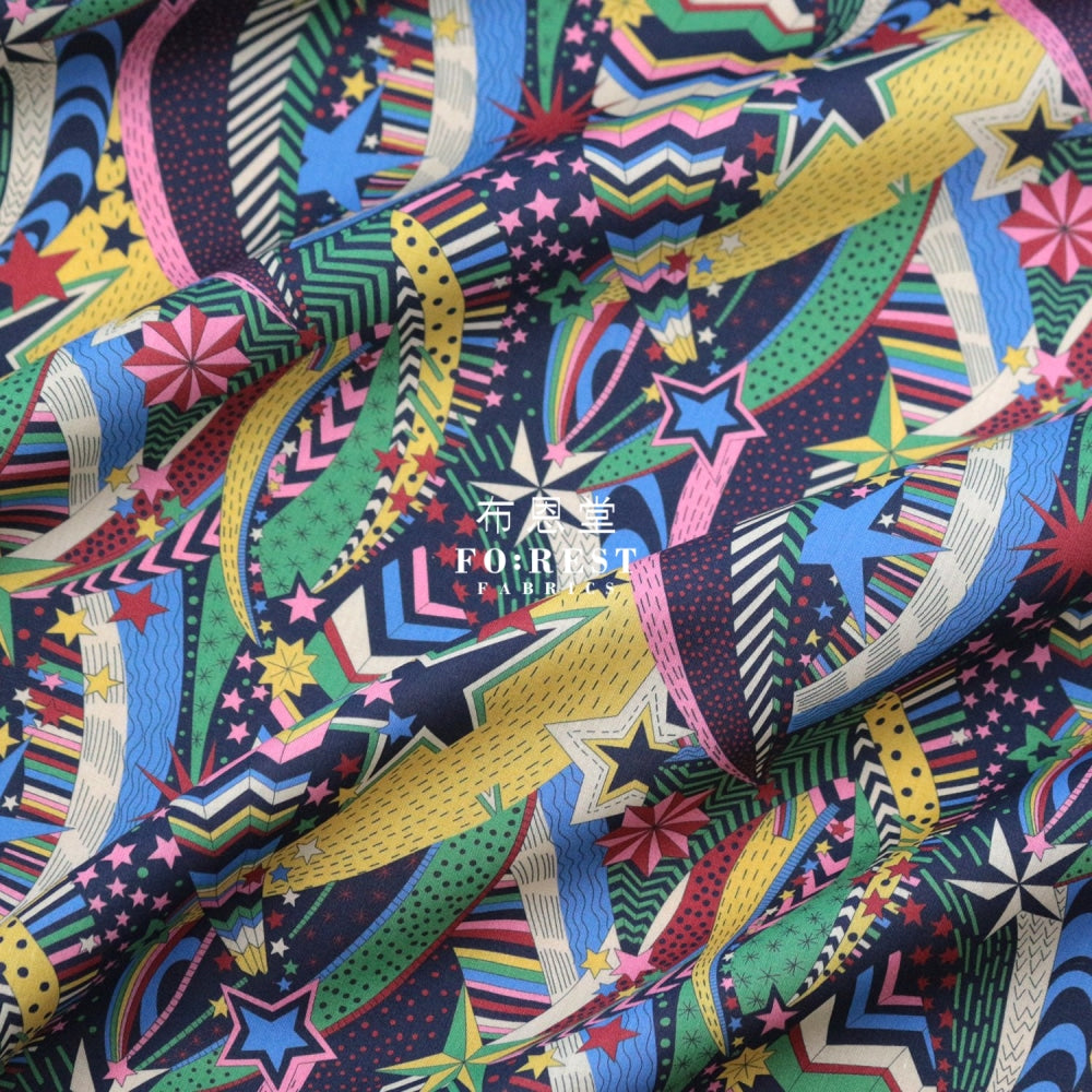 Liberty Of London (Cotton Tana Lawn Fabric) - My Little Star Blue Cotton