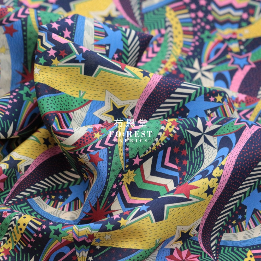 Liberty Of London (Cotton Tana Lawn Fabric) - My Little Star Blue Cotton