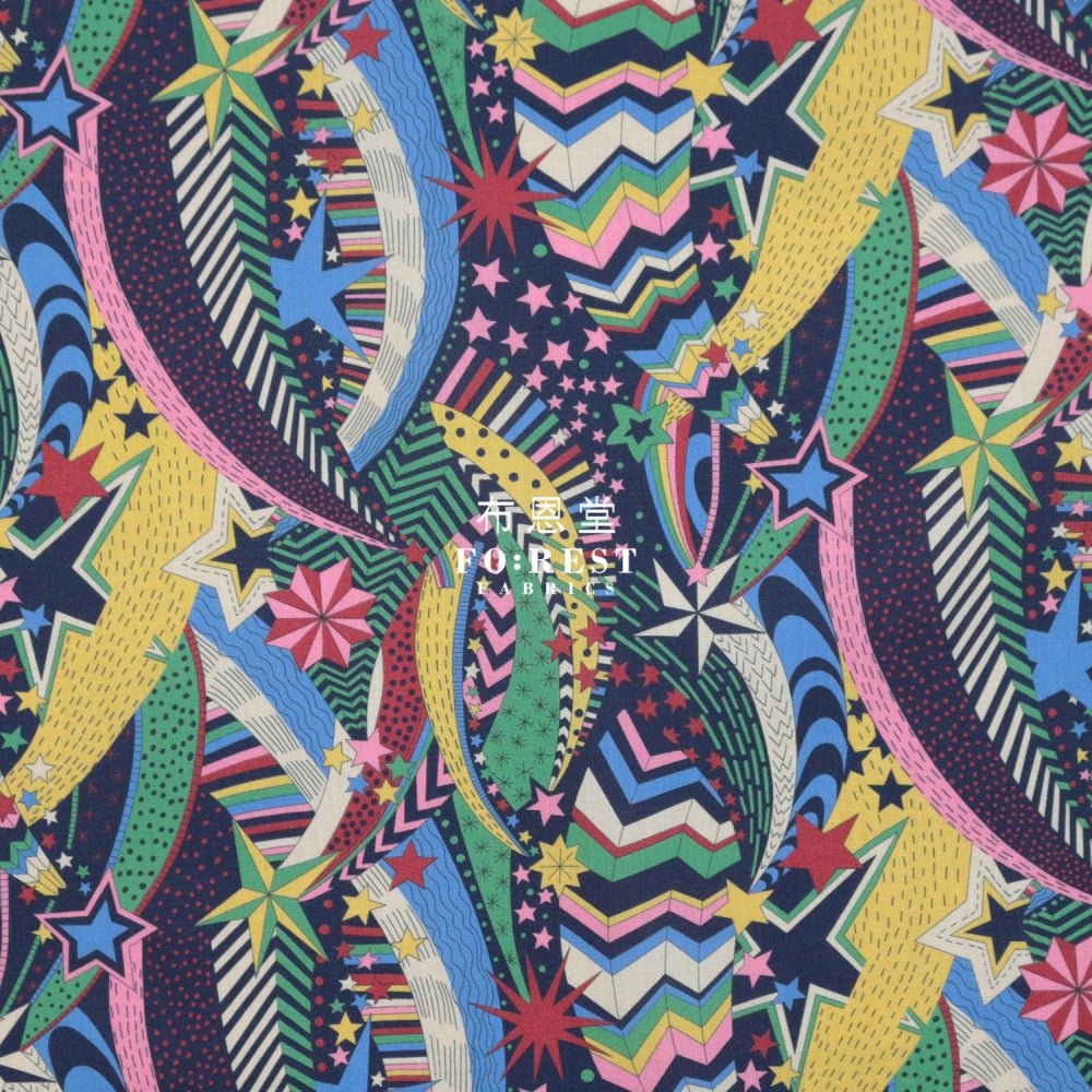 Liberty of London (Cotton Tana Lawn Fabric) - My little star Blue - FO:REST Fabric 布恩堂Liberty fabrictana lawnjapanese fabricykk zipper