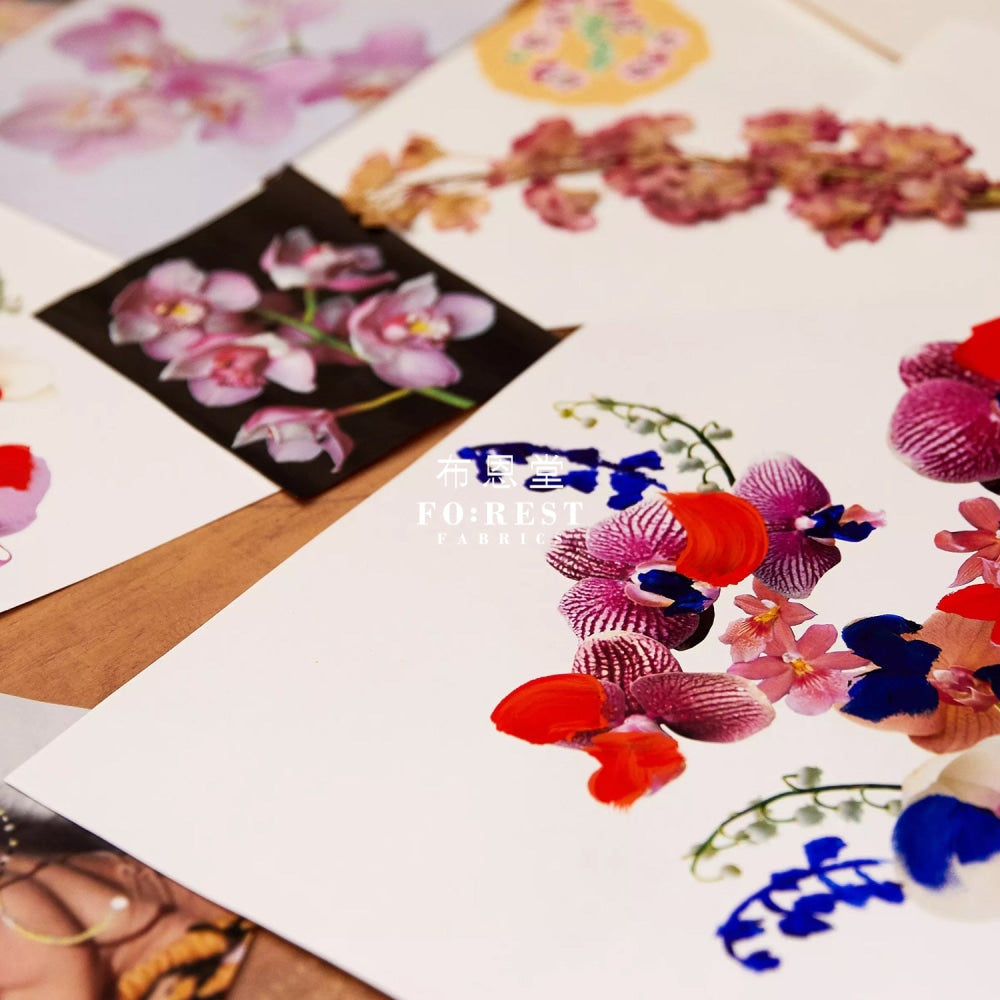 Liberty Of London (Cotton Tana Lawn Fabric) - Orchid Festival Red Cotton