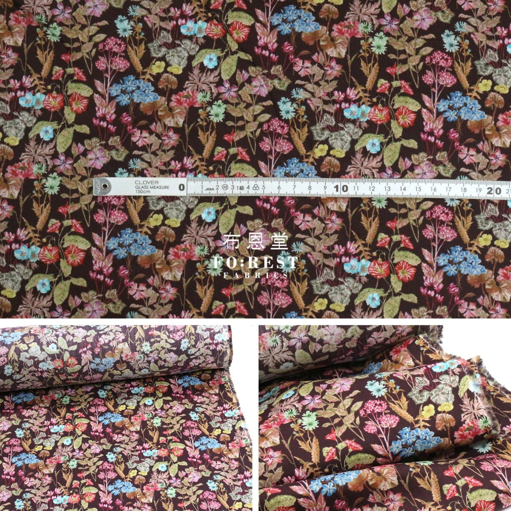 Liberty Of London (Cotton Tana Lawn Fabric) - Poets Meadow Wine Cotton
