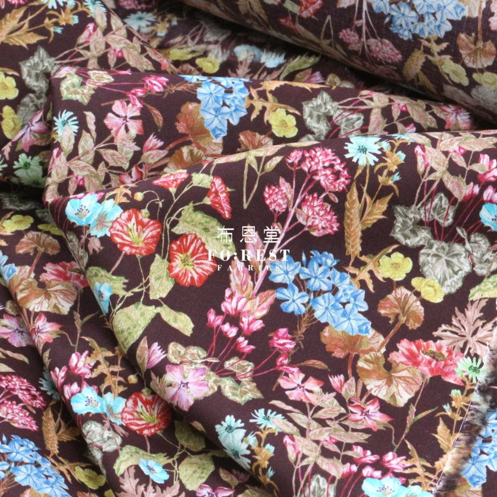 Liberty Of London (Cotton Tana Lawn Fabric) - Poets Meadow Wine Cotton