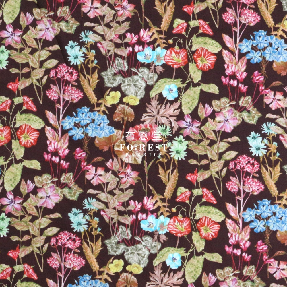 Liberty Of London (Cotton Tana Lawn Fabric) - Poets Meadow Wine Cotton