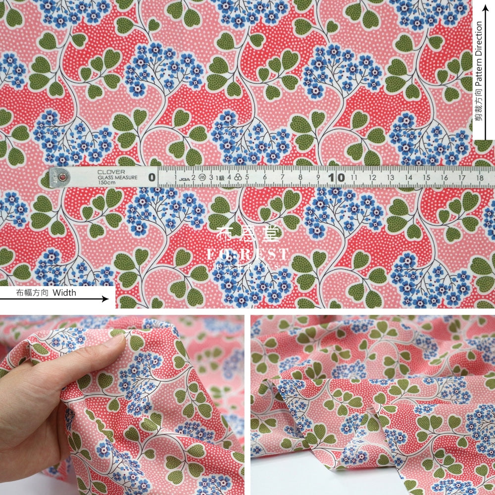 Liberty Of London (Cotton Tana Lawn Fabric) - Primula Point Red Cotton