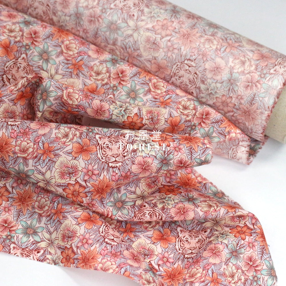 Liberty Of London (Cotton Tana Lawn Fabric) - Scottys Tiger Pink Cotton