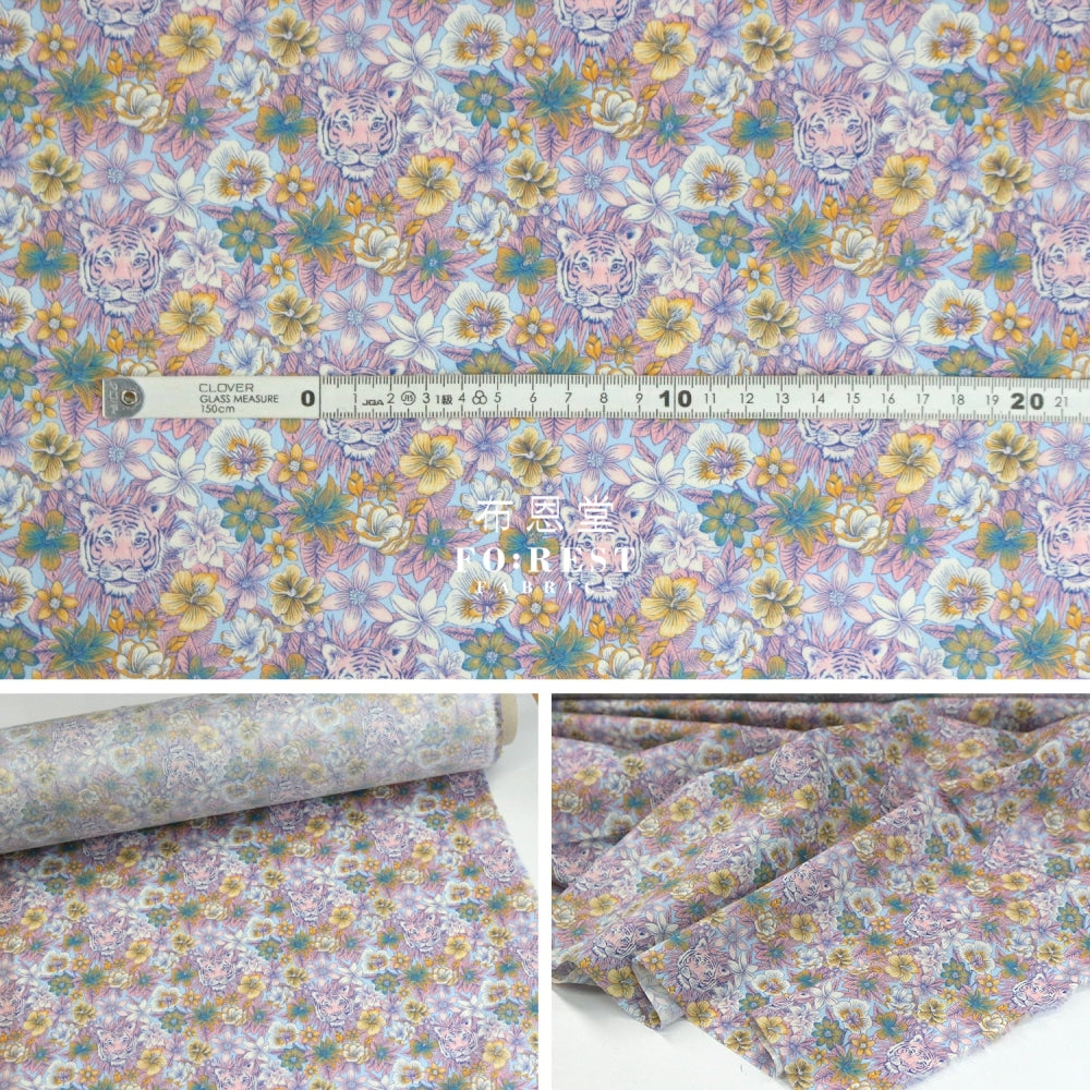 Liberty Of London (Cotton Tana Lawn Fabric) - Scottys Tiger Purple Cotton