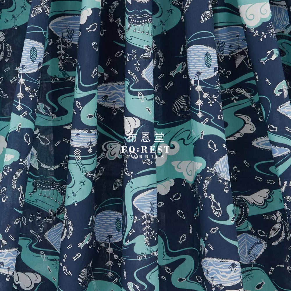 Liberty Of London (Cotton Tana Lawn Fabric) - Sea Garden Green Cotton
