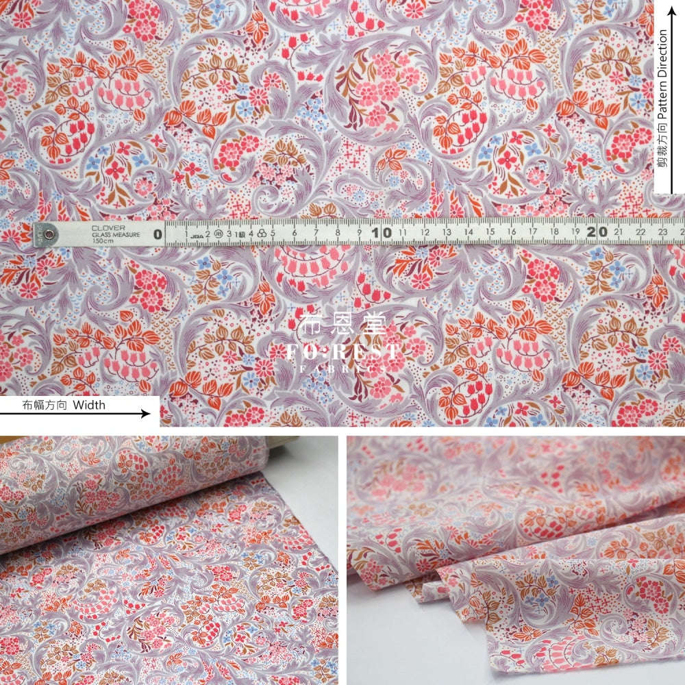 Liberty Of London (Cotton Tana Lawn Fabric) - Sleeping Beauty Red Cotton