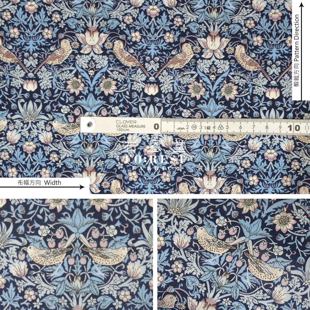 Liberty Of London (Cotton Tana Lawn Fabric) - Strawberry Thief 40Th Cotton