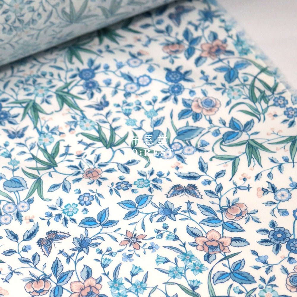 Liberty of London (Cotton Tana Lawn Fabric) - Tapestry Blue - FO:REST Fabric 布恩堂Liberty fabrictana lawnjapanese fabricykk zipper