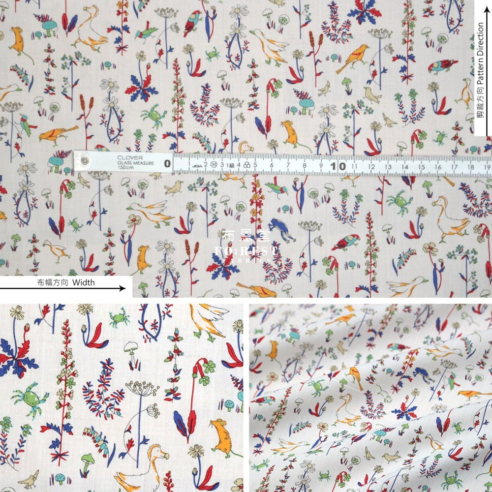 Liberty Of London (Cotton Tana Lawn Fabric) - Theo Blue Cotton