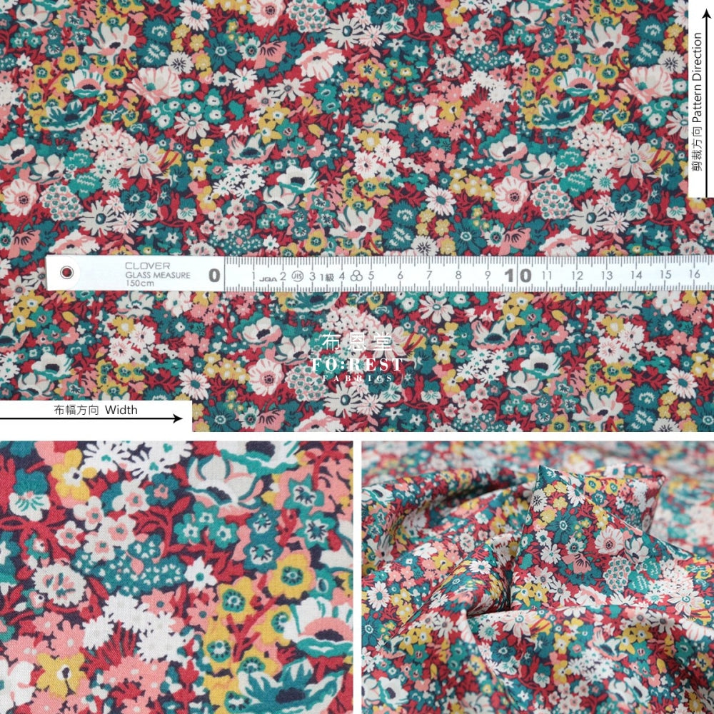 Liberty Of London (Cotton Tana Lawn Fabric) - Thorpe Hill Red Cotton