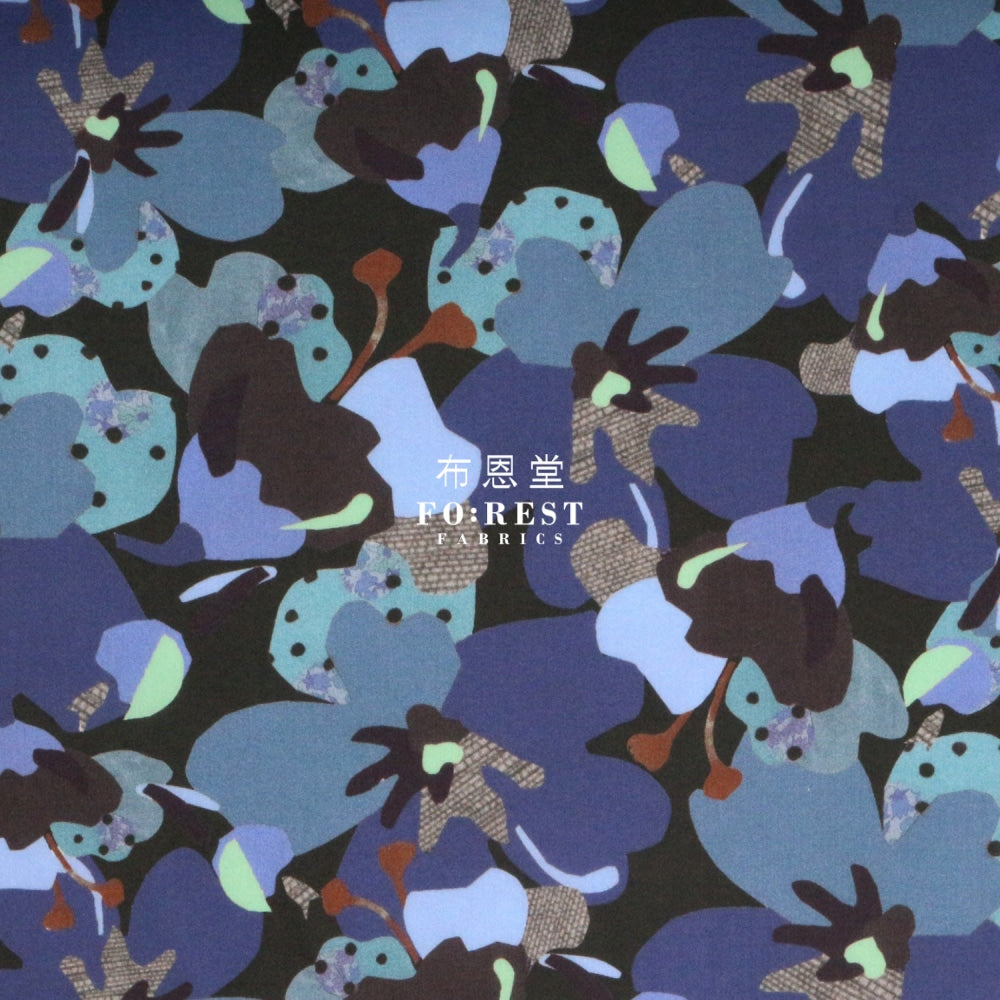 Liberty Of London (Cotton Tana Lawn Fabric) - Treloyhan Blue Cotton