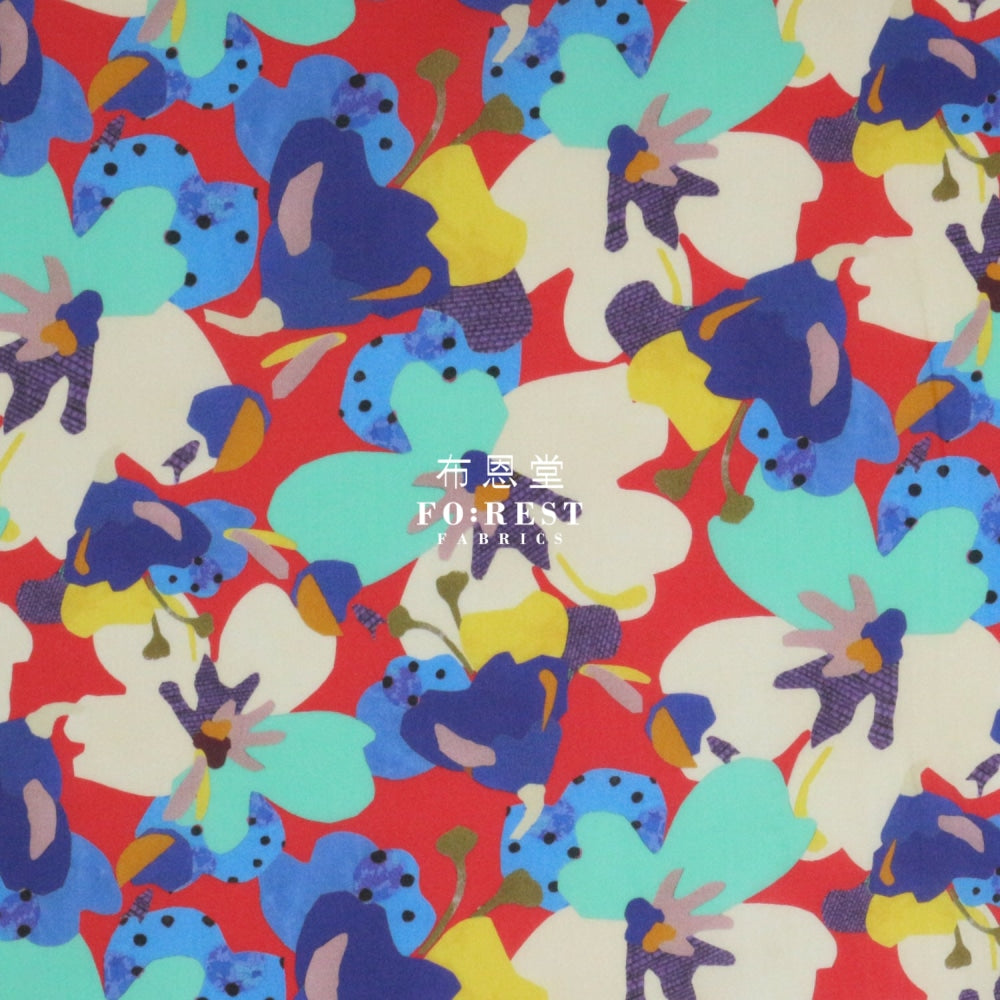 Liberty Of London (Cotton Tana Lawn Fabric) - Treloyhan Red Cotton