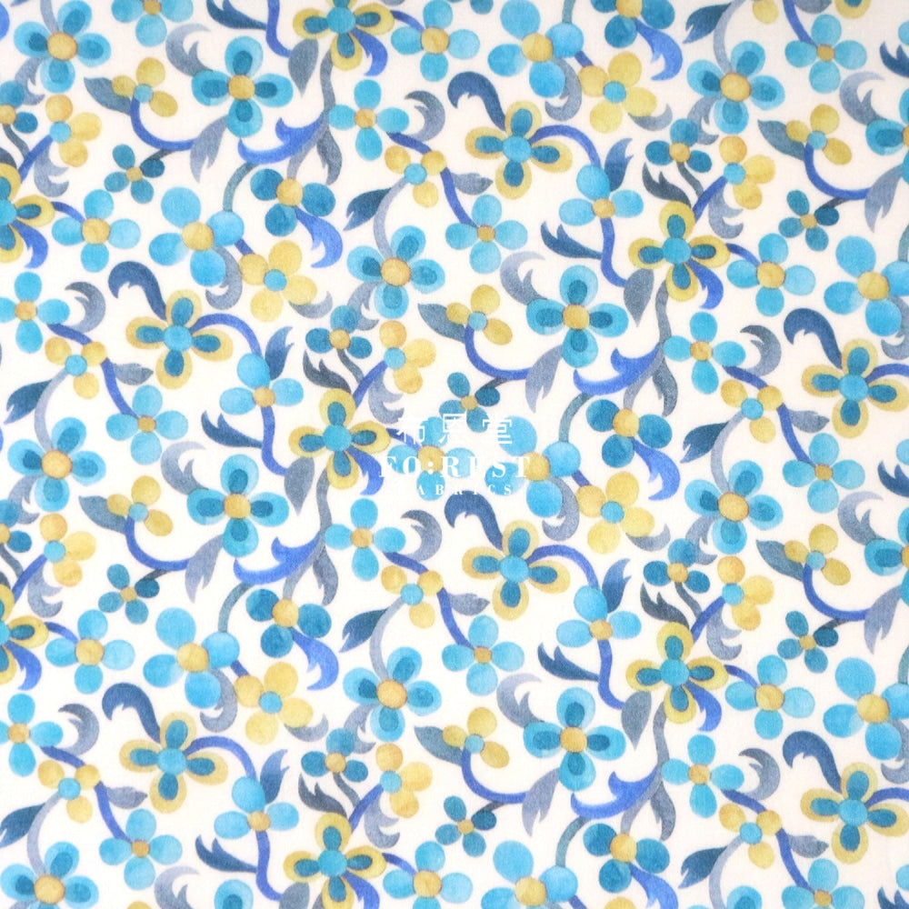 Liberty Of London (Cotton Tana Lawn Fabric) - Violetta Blue Cotton