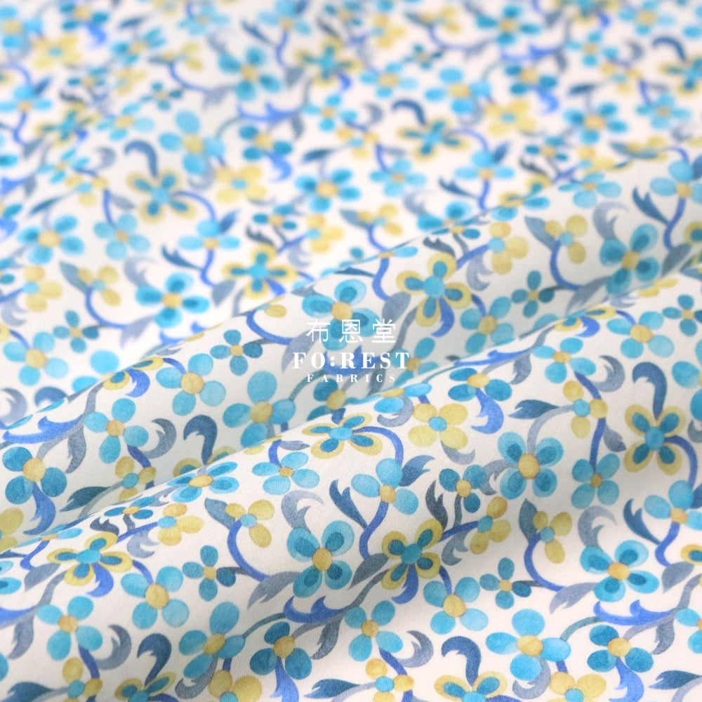 Liberty Of London (Cotton Tana Lawn Fabric) - Violetta Blue Cotton