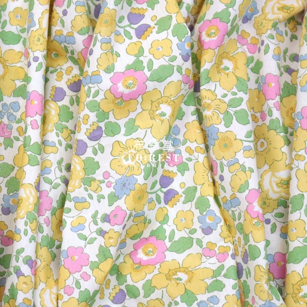 Liberty of London (Organic Fabric) - Betsy YW - FO:REST Fabric 布恩堂Liberty fabrictana lawnjapanese fabricykk zipper