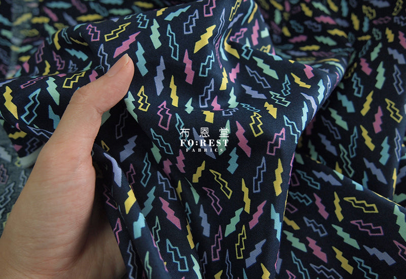 cotton - NeonLight Universe fabric - forest-fabric