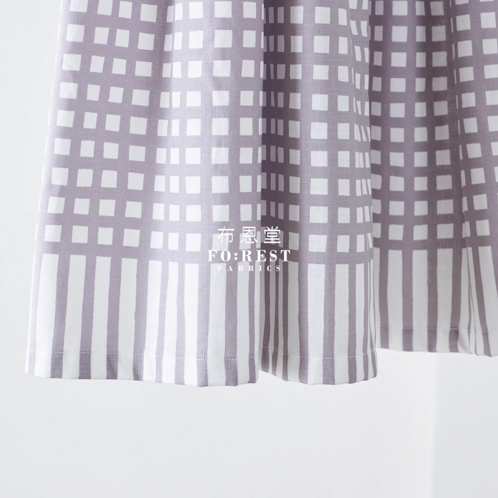 Muddy Works - Canvas Check & Border Fabric Gray