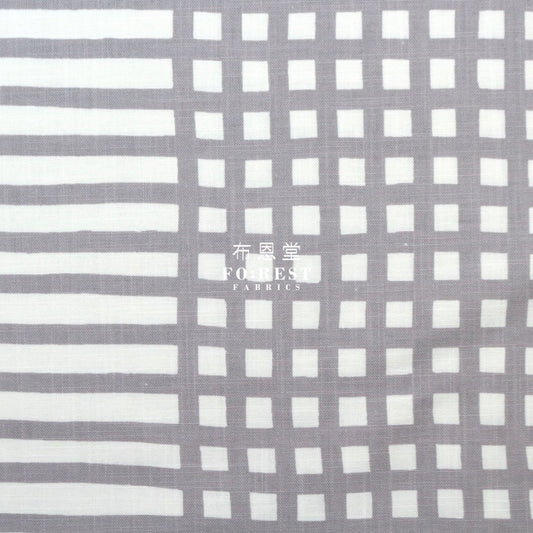 Muddy Works - Canvas Check & Border Fabric Gray