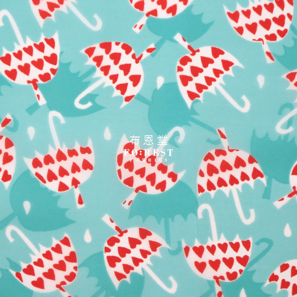 Nylon Waterproof - Umbrella Heartturquoise